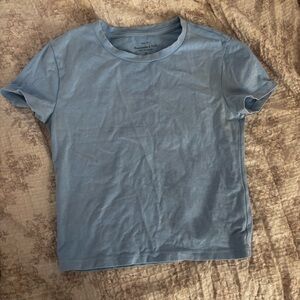 Abercrombie & Fitch Baby Tee in Soft Blue